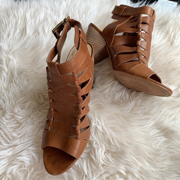 Vince Camuto leather brown wedge sandal size : 9 - Picture 7 of 8